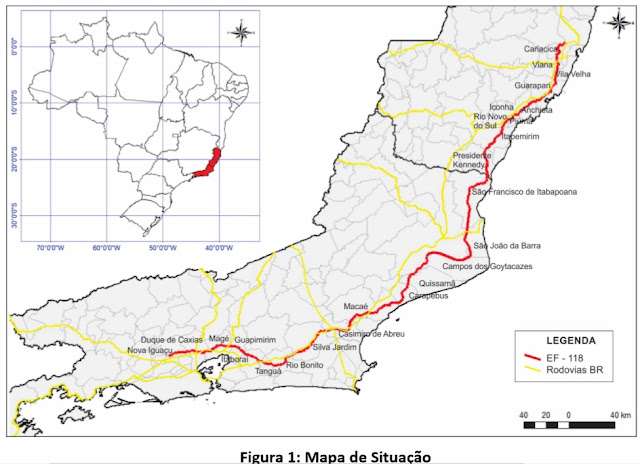 mapa da EF Vitoria-Rio