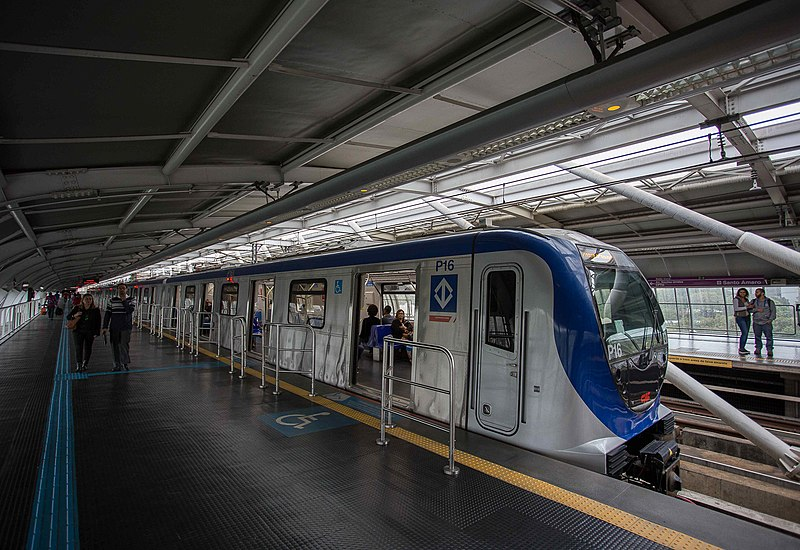 trem linha P metrô de SP